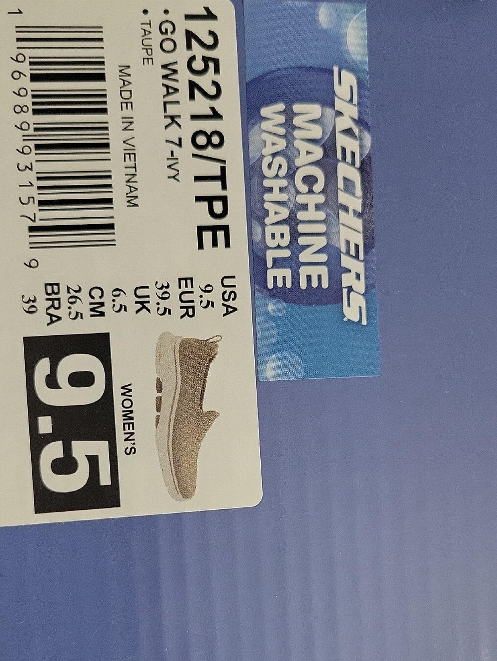 Skechers Slip-On Knit Mules in Light Beige with Pink Insole - Picture 4 of 4